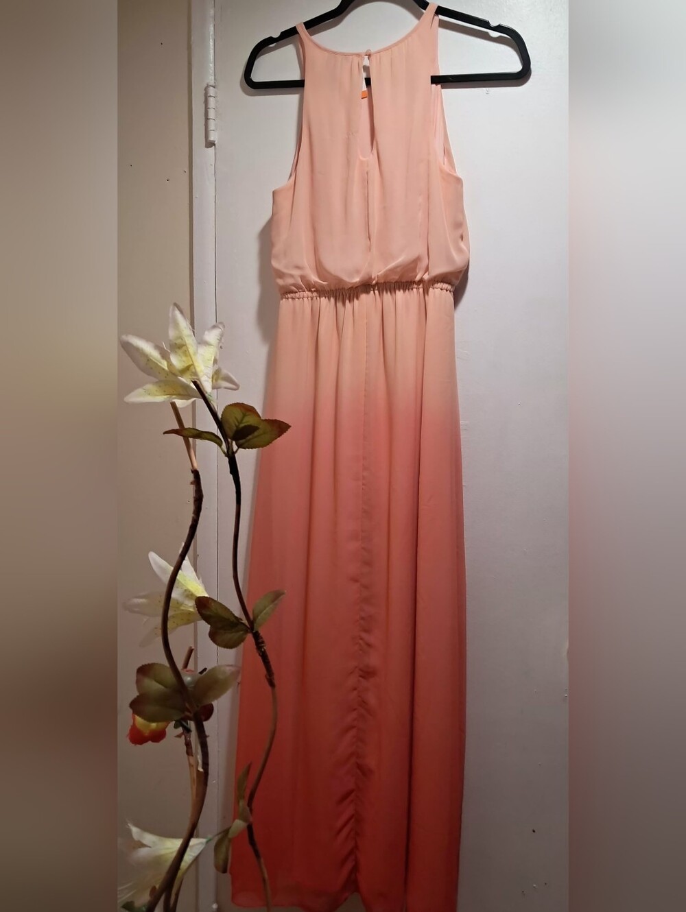 LC Lauren Conrad Ombré Maxi Dress - Pink Gradient Sleeveless Gown Size:M - Picture 9 of 14